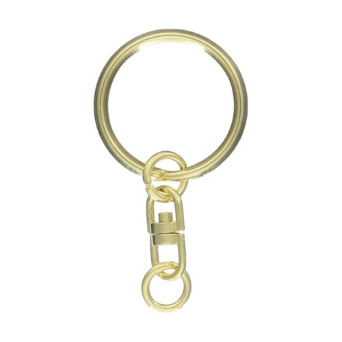 回転カン付きキーホルダー金具 全長4.5