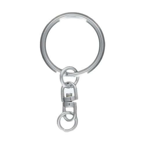 回転カン付きキーホルダー金具 全長4.5
