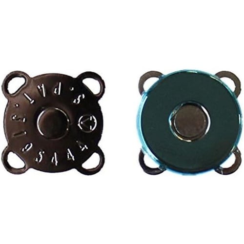 縫い付マグネット φ18mm ブラックニ