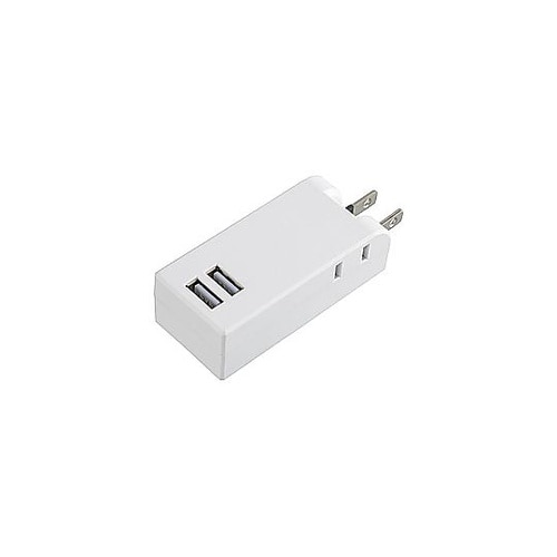 USB付き電源タップ 白 OBR−T20