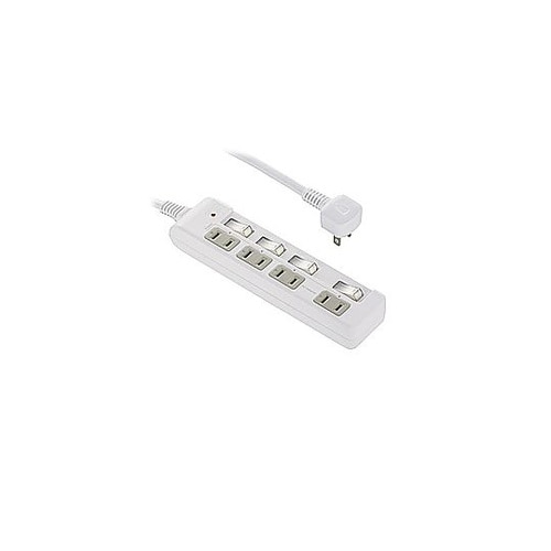 発煙ガ−ド節電タップ 雷ガ−ド 4個口