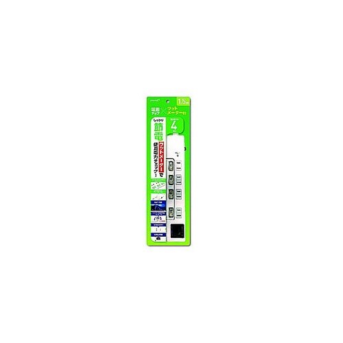 ワットメ−タ−付電源タップ HDTAC4