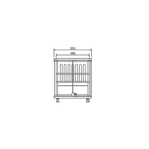 ガラス扉付木製ラック WR−012TB