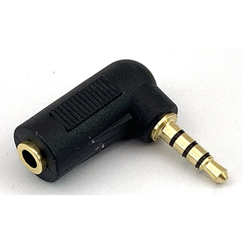 φ3.5mm 4極ステレオプラグL型変換