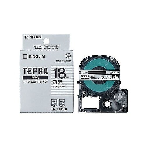 18mm テープカセット(テプラ用)透明