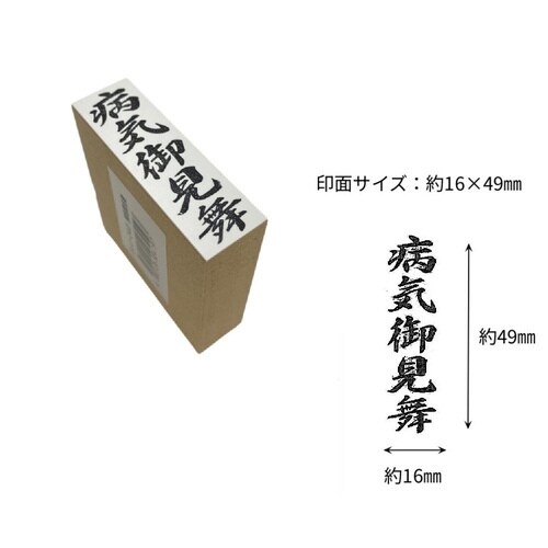 贈答用ゴム印大型 病気御見舞×6