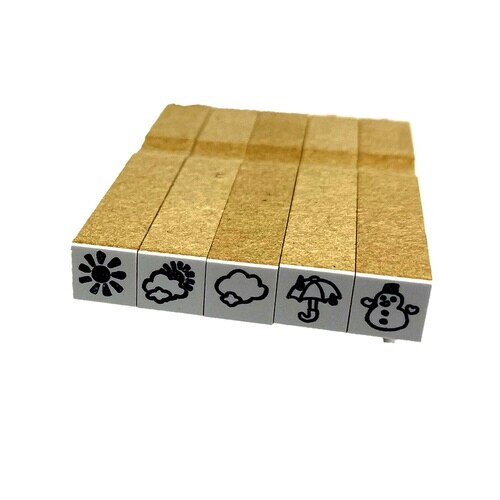 お天気スタンプゴム印 5P×6