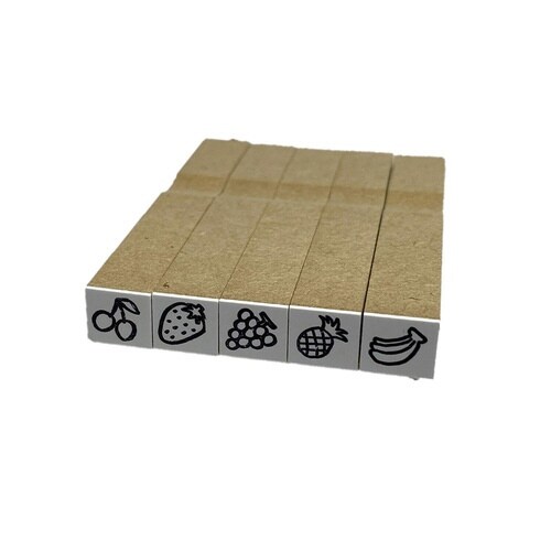 果物スタンプゴム印 5P×6