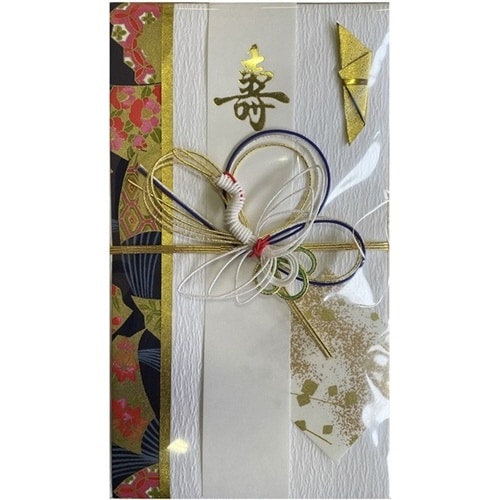 飾り金封 鶴(かく)紺×5