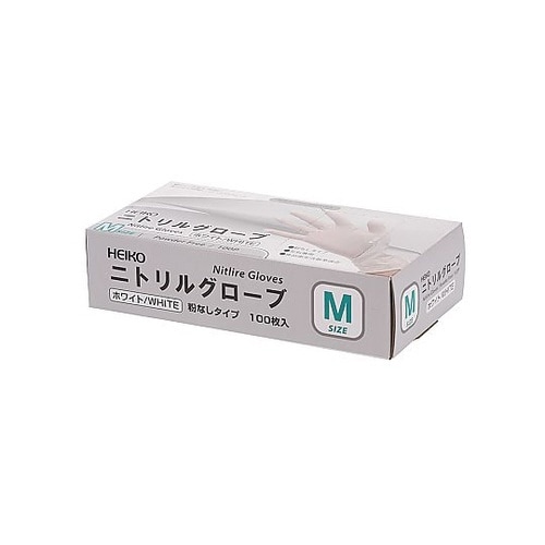 ニトリルグローブ ホワイトM 100枚入