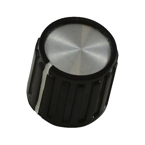 RIBBED KNOB BLACK 25