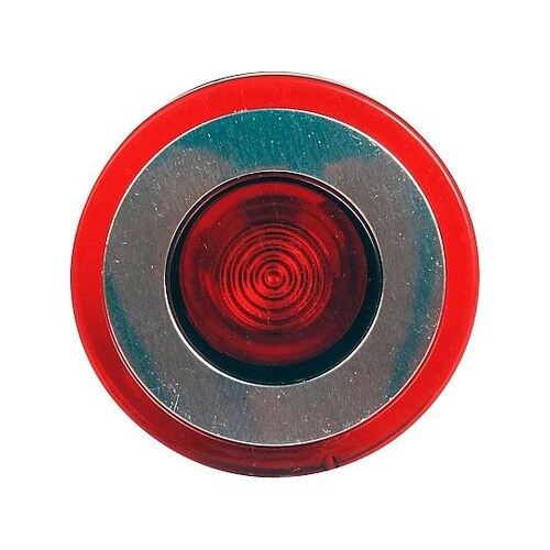 LENS ROUND RED PUSHB