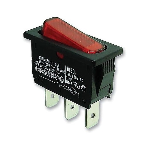 SWITCH SPST RED ILLU