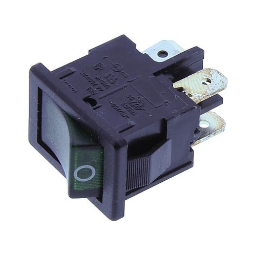 SWITCH DPST 4A GREEN