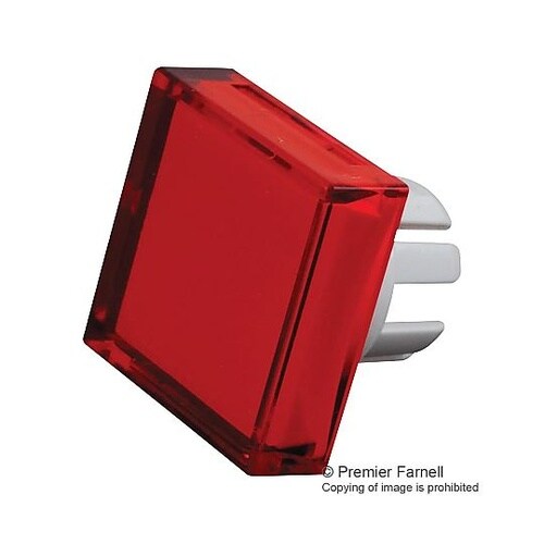 SQUARE LENS RED PLAS