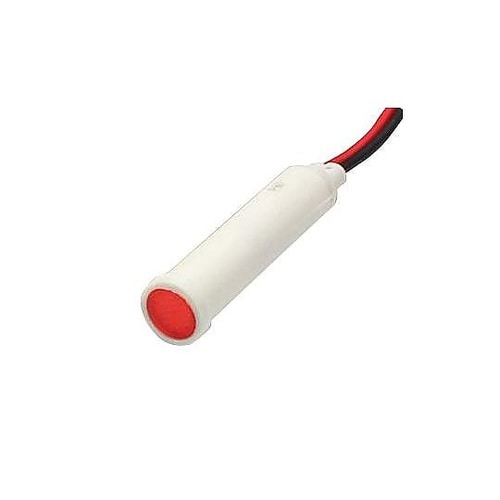 LED RED 8MM SNAP 12V