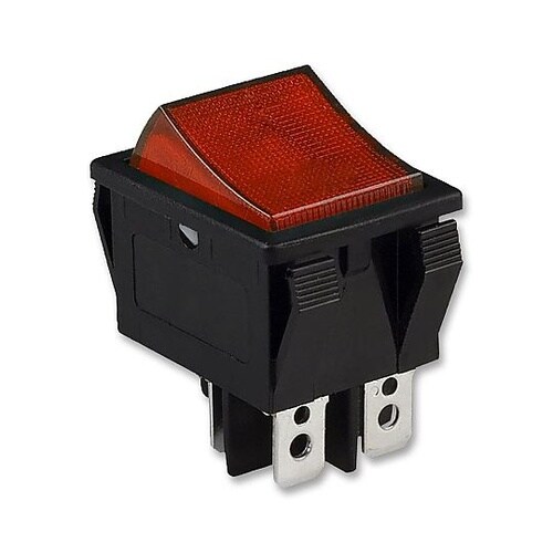 SWITCH ROCKER DPST 2