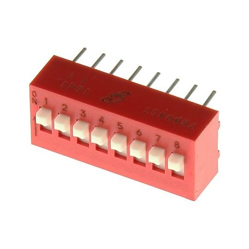SWITCH SPST 8 POS RA