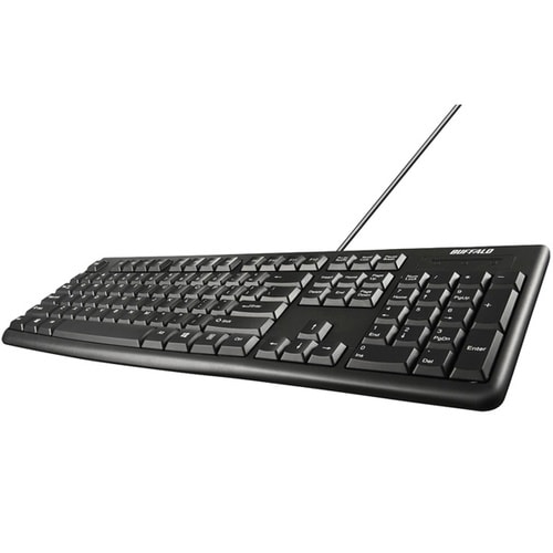 有線キーボード US English配列 ブラック