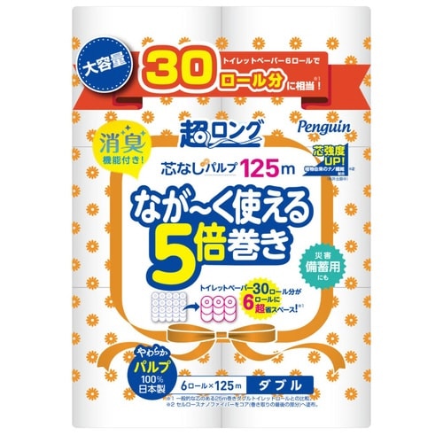 ペンギン芯なし超ロングパルプ250m6RW×4