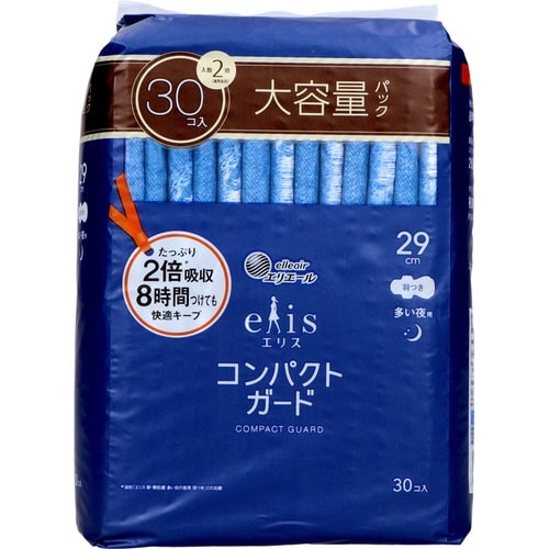 エリスコンパクトガド多い夜用290羽つき×6