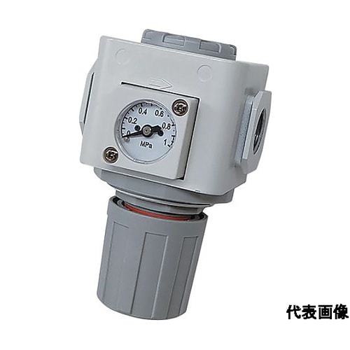 レギュレータ(ブラケット、角型圧力計付)