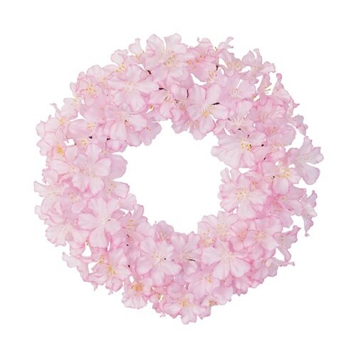 桜リース 28cm(造花) 53−4−7