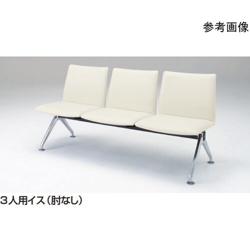 LB38総張り 2人用イス肘無 ライトブ
