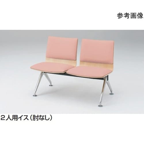LB38背座パッド 4人用イス肘無 オレ