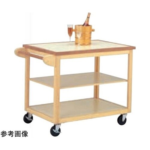 木製サービスワゴン手付 白木 ナイロンキ