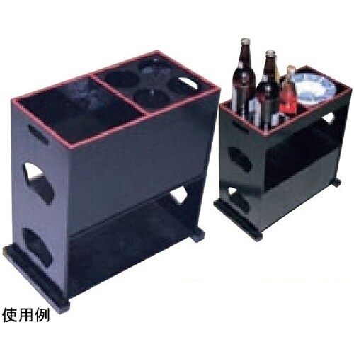 宴楽膳 備品 サイドBOX黒天朱 11−
