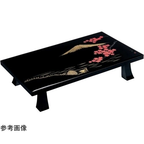 座卓 紅葉 うるし沈金(末広京脚型)18