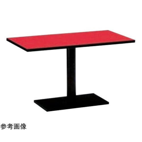 メラミン朱 テーブル スチール脚 アジャ