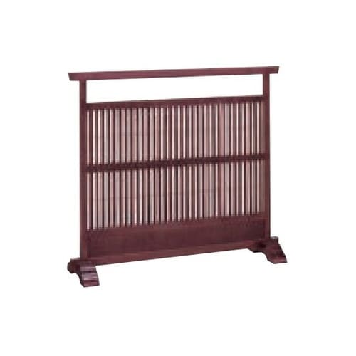 木製衝立 千本格子 ケヤキ色(障子なし)