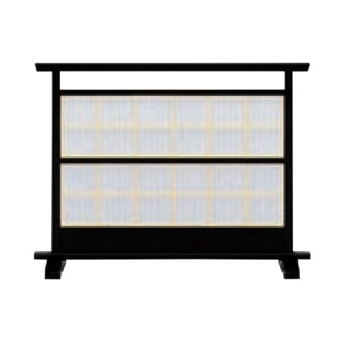 木製衝立 千本格子 黒(障子付) 11−