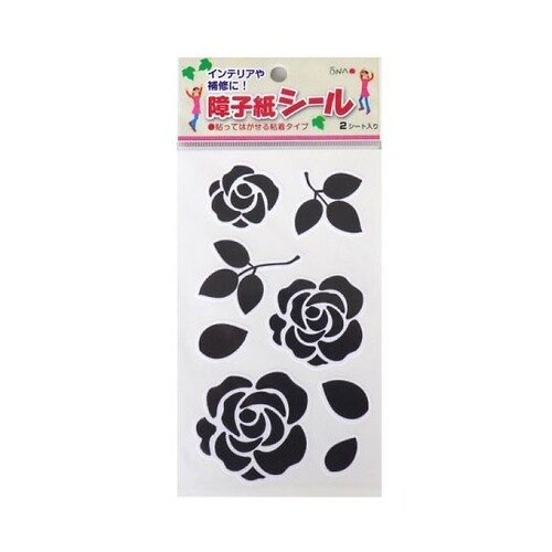 障子紙シール バラ 2枚入