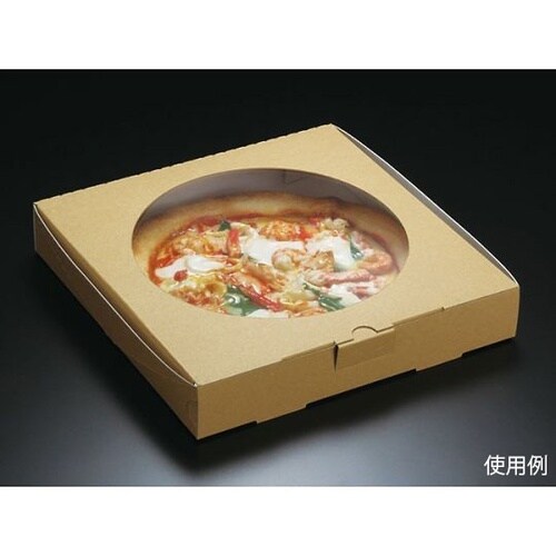 648504窓付クラフトピザ箱10インチ