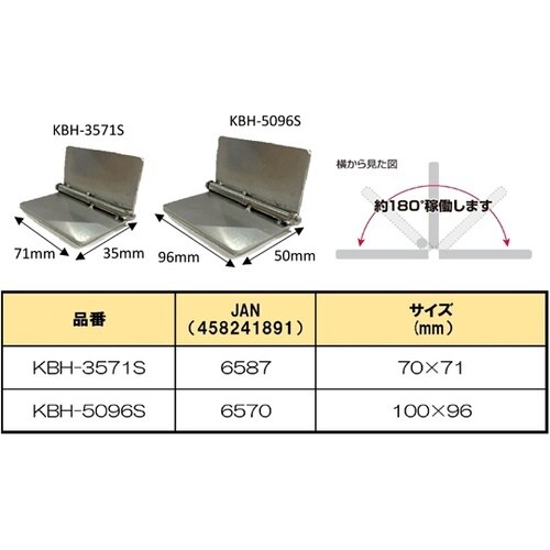 KBH−5096S 蝶番角度自在金具 大