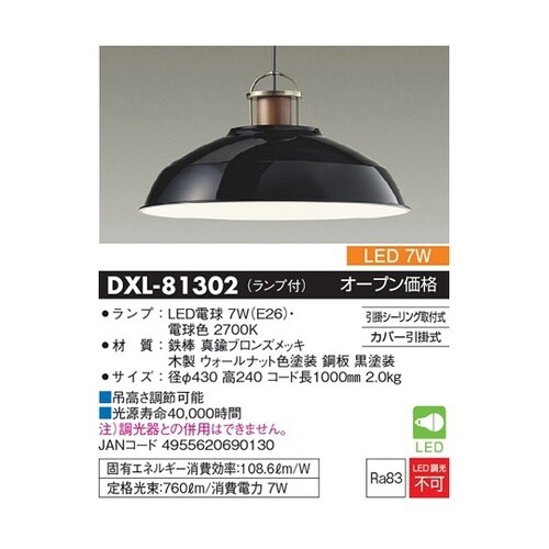 LEDペンダントライト(ブラックセード)