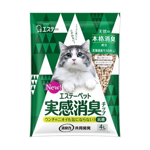 エステーペット 実感消臭チップ 4L×4