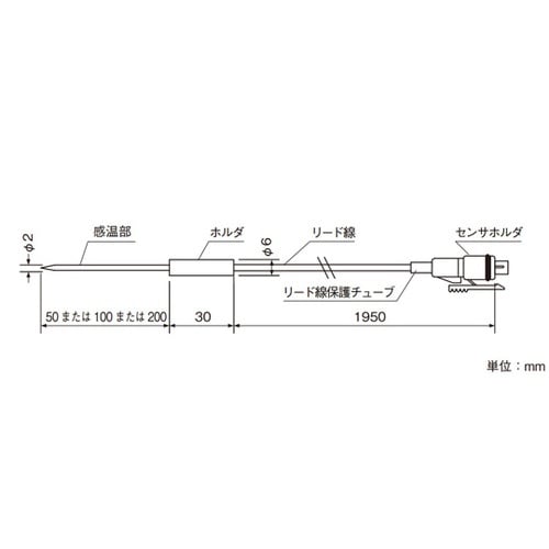 針状温度センサ フィンガホルダ付 0ー1