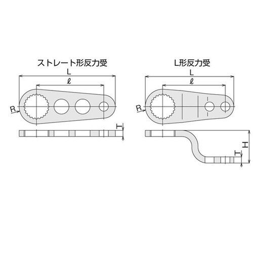 パワーデジトルク用反力受 タイプ:L形