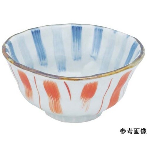 赤絵十草5.5変形丼 48229−460