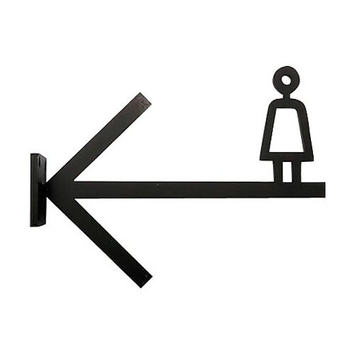 ARROW SIGN Toilet/WO