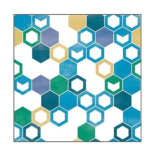 キャンバス Pattern 亀甲(ブルー