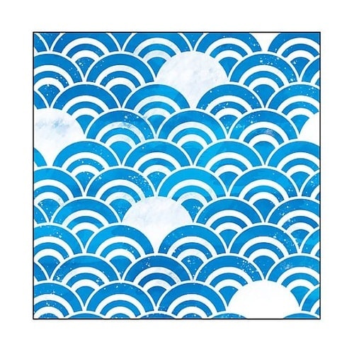 キャンバス Pattern 青海波(青)