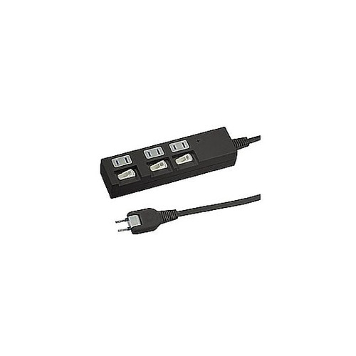 節電タップ 黒 [3.0m −3個口 −