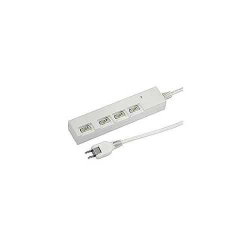 横差し 節電タップ 白 [2.0m −4