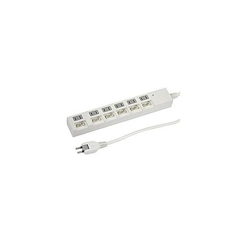節電タップ 白 [1.0m −6個口 −