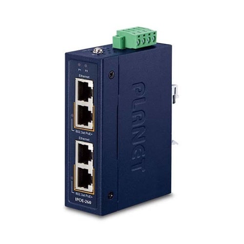産業用PoE+インジェクター 2ポート